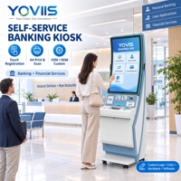 Kiosque en libre-service sécurisé avec lecteur de codes QR, imprimante POS, écran interactif intelligent de 21,5 pouces, service de personnalisation OEM ODM