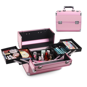 Commode <span class=keywords><strong>professionnelle</strong></span> coiffeur maquilleur Trolley Case maquillage organisateur grande capacité Portable cosmétiques <span class=keywords><strong>valise</strong></span> de rangement - Product Image 2