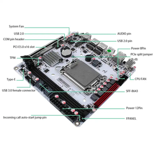 Placa Base NAS de 8 Bahías para CPU LGA1700 de 12ª/13ª/14ª Generación, Intel VPro Q670, 3*NVMe, 2*SFF-8643, 1*PCIE5.0x16, 2*DDR5, 2*2.5G LAN, ITX - Product Image 5