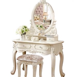 European French Style <strong>Princess</strong> Makeup <strong>Table</strong> Carved Design for Bedroom Garden <strong>Dressing</strong> Furniture - Product Image 6