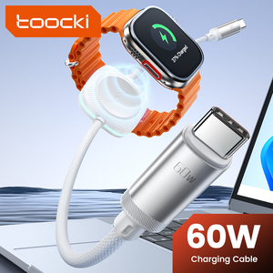 ที่ชาร์จแม่เหล็กไร้สายแบบพกพา toocki สำหรับ Apple Watch สำหรับ <span class=keywords><strong>iPhone</strong></span> การชาร์จอย่างรวดเร็ว C ถึง C สายถักไนลอน - Product Image 2