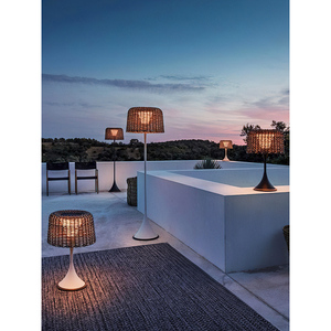 Solar Powered Floor Lamp Outdoor Waterproof Rattan Garden <b>Light</b> For Villa Courtyard Terrace LED Solar Garden <b>Lights</b> - Product Image 3