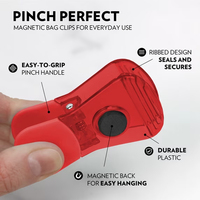 Clips magnétiques en plastique personnalisés SL pour sacs, clips de rangement en plastique, clips magnétiques pour réfrigérateur, clips pour mémos en papier avec logo personnalisé