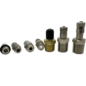 Đồng thau mạ niken thép không gỉ hexangular máy bơm không khí <span class=keywords><strong>Schrader</strong></span> van 1/8 "bspt chủ đề xe tăng van - Product Image 2