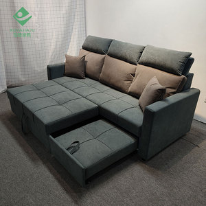 <span class=keywords><strong>Divan</strong></span>-silla plegable de madera moderna, sofá cama de tres asientos, sala de estar, multifunción - Product Image 6