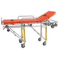 Roulettes médicales filetées de 125 mm (5 pouces) pour brancard, roues en métal