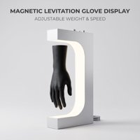 Support d'affichage pour gants à lévitation magnétique : Charge réglable, vitesse et gradation ajustables, rotation flottante à 360°, accessoire d'affichage technologique