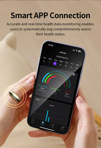 Bague intelligente en acier inoxydable de qualité supérieure, moniteur de fréquence cardiaque et d'oxygène sanguin avec contrôle gestuel - Product Image 5