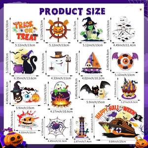 Imanes Reflectantes de Calabaza, Murciélago y Araña de Halloween para Puertas de Cruceros y Refrigeradores, Ideales para Comercio Electrónico Transfronterizo - Product Image 4