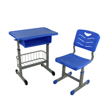 Ensemble table et chaise d'école réglables et durables, ensemble table et chaise modernes, mobilier scolaire, bureau de classe réglable en hauteur