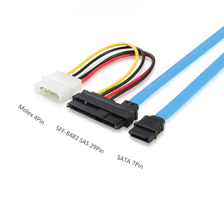 Adaptador Para Disco Duro SATA Serial De 7 Pines A SAS 29 Pines Con Cable De Alimentacion De 4 Pines - Foto 10