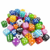Dés classiques carrés D6 personnalisés avec logos pour jeux de rôle de casino, en plastique acrylique 16 mm pour adultes