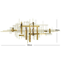 145*68cm S Vente en Gros Dropshipping 2025 Création Métallique Salon Pendentif Art Mural Suspendu Maison Pièce Décoration Murale