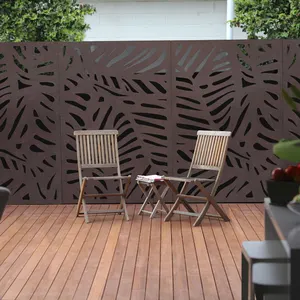 Toptan tedarikçisi Villa bahçe dekoratif lazer kesim alüminyum çit panelleri