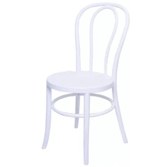 घटना किराया किराया फर्नीचर सफेद राल stackable thonet कुर्सी शादी के लिए