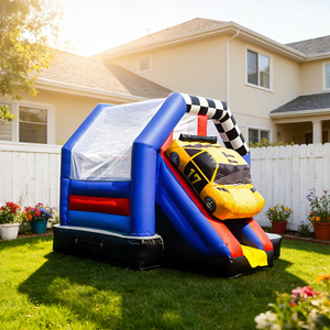 Château gonflable avec toboggan, château gonflable commercial pour voiture, château gonflable pour sauter, château gonflable avec toboggan pour enfants - Product Image 1