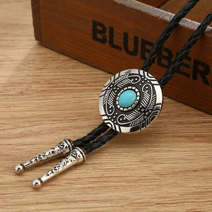 Corbata Bolo Vaquera Occidental Premium con Decoración Metálica Exquisita, Cómoda y Ajustable, Ideal para Trajes de Negocios y Casuales - Product Image 3