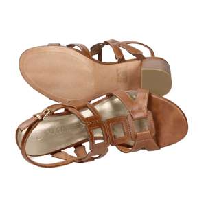 Sandales à talons pour femme Marco Tozzi en cuir, talon de 7 cm, taille 40 - Product Image 6