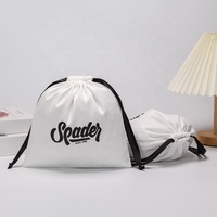 Sacs à cordon en coton sergé de haute qualité de couleur blanche personnalisée écouteurs caméra montre intelligente pochette en coton pour téléphone portable