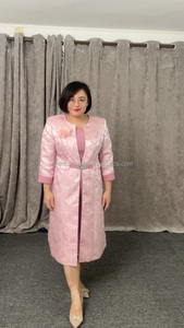 Robes roses classiques et élégantes, tailles plus, vêtements pour femmes, tenue d'église, vêtements du dimanche turcs, robe de bureau - Product Image 2