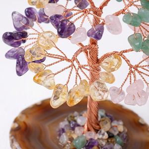 <span class=keywords><strong>Arbre</strong></span> à argent en cristal artisanal de 15 cm, base en <span class=keywords><strong>agate</strong></span>, pierre précieuse naturelle, Feng Shui, bonsaï, décoration de maison et de bureau, porte-bonheur - Product Image 2