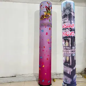 3m tall Holiday Decorations inflatable stand up Decorative Led pillar tubes inflatable lighting decor air Columns pole