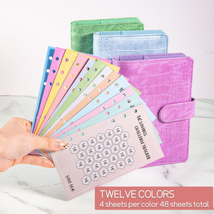 Enveloppes de suivi de défi d'épargne A6 Euro Punch Paper à 6 trous avec 100 enveloppes <span class=keywords><strong>pour</strong></span> 52 semaines, défi d'épargne sur 30 jours - Product Image 2