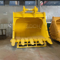 Godet de pelle minier renforcé 4,5 m³ pour pelle de 70T 80T avec plaques résistantes à l'usure NM500