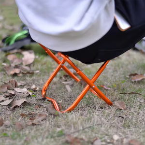 Tabouret pliant en aluminium, mini siège de camping extérieur, chaise légère et portable en tissu Oxford pour adultes et enfants - Product Image 6