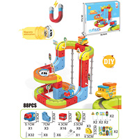 Jouets de voitures sur rail magnétique pour tout-petits, circuit de course flexible, assemblage DIY, ensembles de trains électriques orbitaux