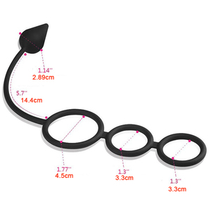 Piccolo Plug <span class=keywords><strong>Anale</strong></span> di Alta Qualità Deluxe con Anello Penieno per Giochi Erotici Fetish, Massaggiatore Personale per Sesso - Product Image 2