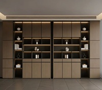 Buffet moderne de luxe léger en bois massif pour salle à manger, meuble de rangement pour vins et vaisselle, design durable et écologique, poignées métalliques