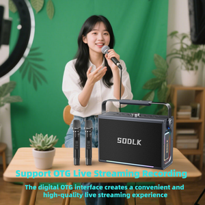 सोल्डलक स्पीकर 200w डीप बास सबवूफर साउंडबार होम कराओके स्मार्ट टीवी आउटडोर कैंपिंग पार्टी लाइव स्टेज स्पीकर 2 माइक्रोफोन के साथ लाइव स्टेज स्पीकर - Product Image 5