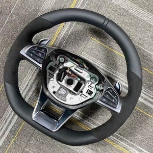 Para <span class=keywords><strong>Mercedes</strong></span> Benz W204 W205 W213 W219 W222 A45 E63 Gle Gls <span class=keywords><strong>Amg</strong></span> <span class=keywords><strong>Gt</strong></span> C63 E63 S63 G63Real Venta caliente volante de fibra de carbono - Product Image 4