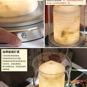 Table <b>Lamp</b> Glass Cylinder Led <b>Touch</b> Control E27 Base Eye Caring <b>Bedside</b> Lighting Nordic Modern Decor - Product Image 3