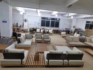 Hiện Đại Không Thấm Nước Gỗ Tếch Ngoài Trời Sofa Cắt Đệm Cho Biệt Thự Công Viên Sân Vườn Khách Sạn Phòng Khách Sectioned Đồ Nội Thất - Product Image 6