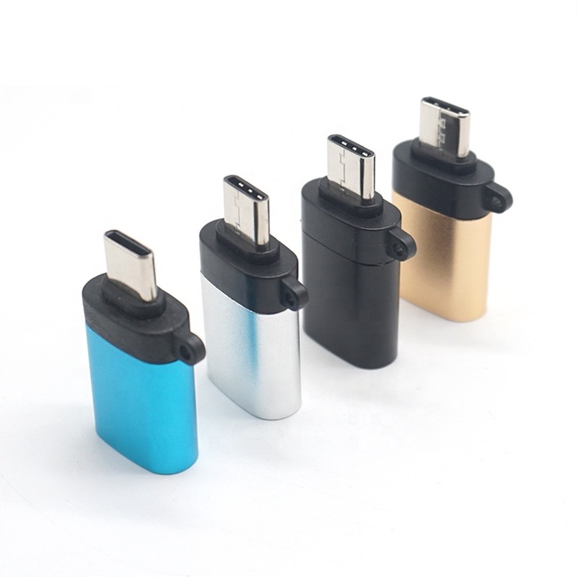 On the Go USB3.1 USB C to USB a  Adapter Male to Female USB 3.0 Female to Type-C OTG Male Connector with Key Ring