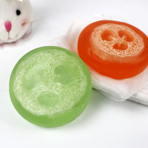 Nhãn Hiệu Riêng Tẩy Tế Bào Chết Màu Xanh Lá Cây Trà Hình Tròn Trong Suốt Chanh Nghệ Kojic Axit Loofah Xà Phòng Thanh Cho Nam Giới - Product Image 4