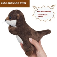 Vente en gros de poupée loutre super douce et mignonne aux yeux fermés poupée loutre de prière jouet en peluche mignonne loutre de mer animal en peluche poupée de dessin animé