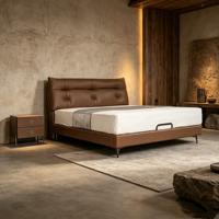 Cadre de lit minimaliste nordique en métal, style luxe léger pour la décoration intérieure moderne