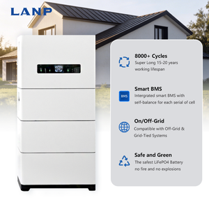 Système de stockage d'énergie tout-en-un 20 kWh 102,4 V avec batterie au lithium empilée, hybride hors réseau et connecté au réseau, pour usage domestique HPIXP-2048 Flexible Ca - Product Image 2