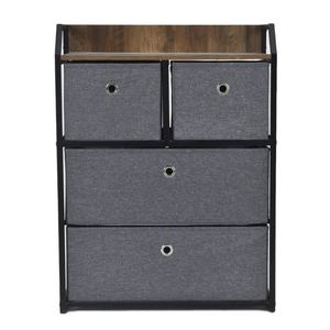 Fabric Storage Cabinet 4 Drawer Fabric Dresser Organizer Vertical Storage <b>Tower</b> Units with Steel Frame - Product Image 4