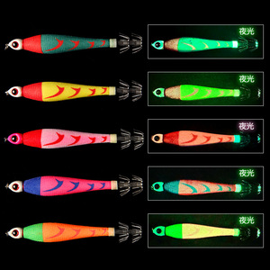NOUVEAU OEM Squid Bait 15 #   20 #   25 #   30 #   Leurre de pêche en bois en forme de <span class=keywords><strong>pieuvre</strong></span> lumineuse, simulation de crevette, pour la pêche en mer, jigs, matériel de pêche, <span class=keywords><strong>mini</strong></span> leurre de pêche - Product Image 3