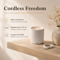 Diffuseur d'arômes sans flamme pour bougies, machine à parfum aux huiles essentielles avec ventilateur turbo, rechargeable, emballage personnalisé en usine, vente en gros