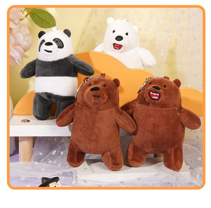 Porte-clés en peluche mignon petit ours, pendentif panda, design ours polaire, super doux, marque SM, style animal, cadeau léger pour machine à poupées - Product Image 2