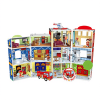Jouets Jacko Nouveaux Jouets de Construction DIY pour Enfants Caserne de Pompiers Jouet de Sauvetage avec Lumière et Son