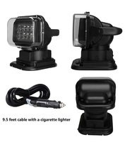 Projecteur à télécommande LED professionnel tout-terrain camion voiture bateau rotatif 50W 360 degrés Led lumière de recherche