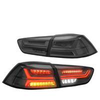 Lampu Depan Full LED untuk 2003-2008, Sepasang LH Plug and Play Rakitan Lampu Depan Langsung untuk Mitsubishi Lancer Lampu Belakang LED