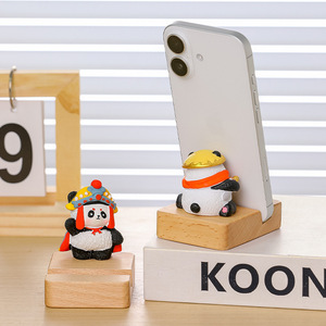 Creative Cartoon Panda Phone <b>Stand</b> Resin <b>Desktop</b> Decoration For Office And Gift - Product Image 3
