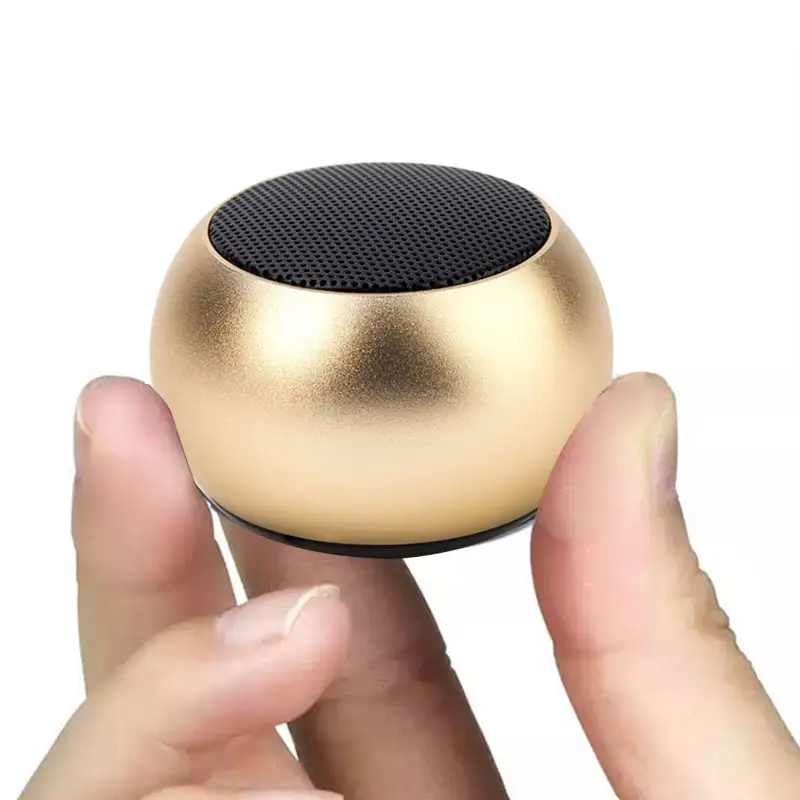 4 Ohm Gouden Kleur Aluminium Muziek Mini Bluetooth Speaker Portable Wireless Speaker